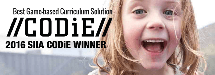 2016 SIIA CODiE winner for best game-based curriculum solution